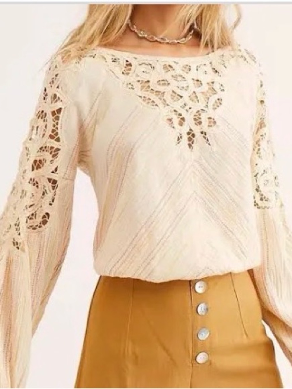 Free People Floating Memories Blouse Small